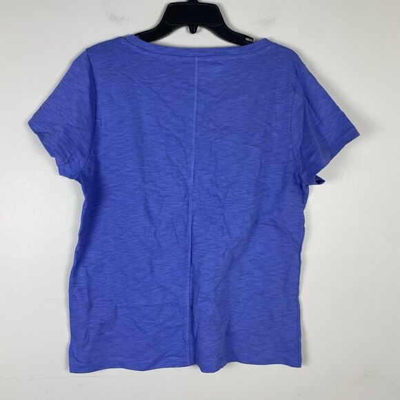J Crew Factory Girlfriend Crewneck Short Sleeve Tee Shirt Sz L Royal Blue NEW - Picture 3 of 6